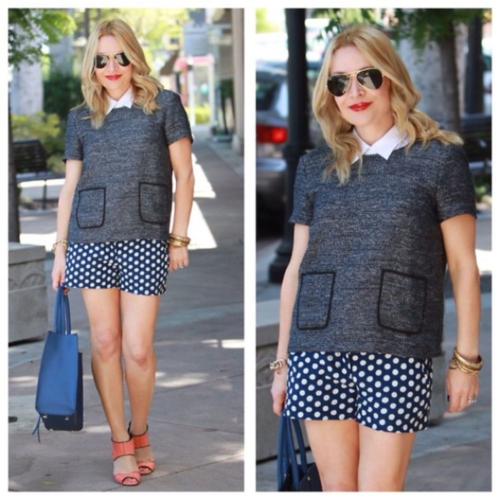 J. Crew Factory Polka Dot Short NEW - Picture 4 of 4